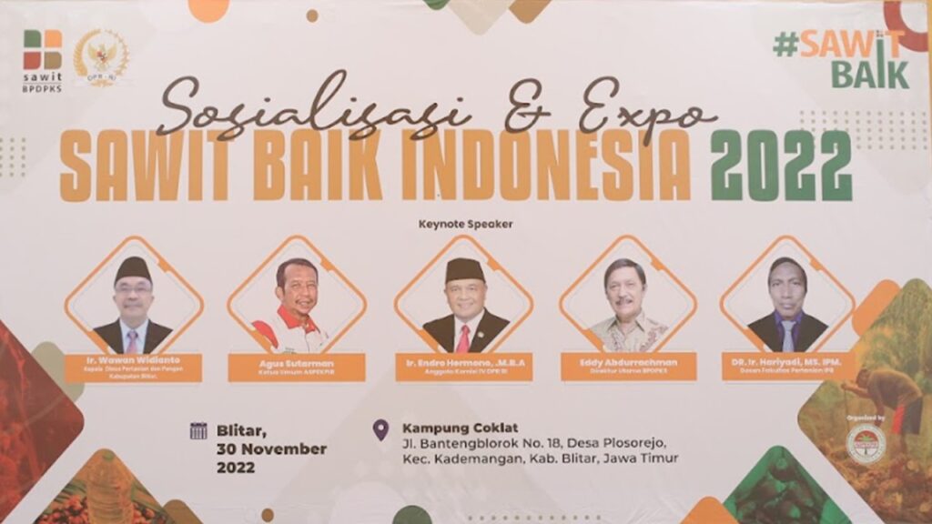 30 November-Sosialisasi & Expo Sawit Baik Indonesia 2022  di Blitar.